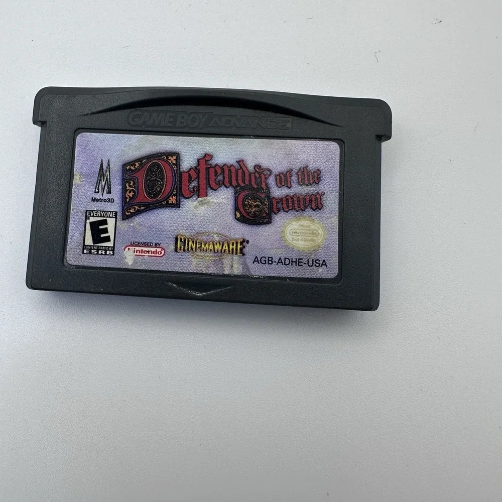 Defender of the Crown Nintendo Game Boy Advance GBA 2002 Cartridge AGB-ADHE-USA